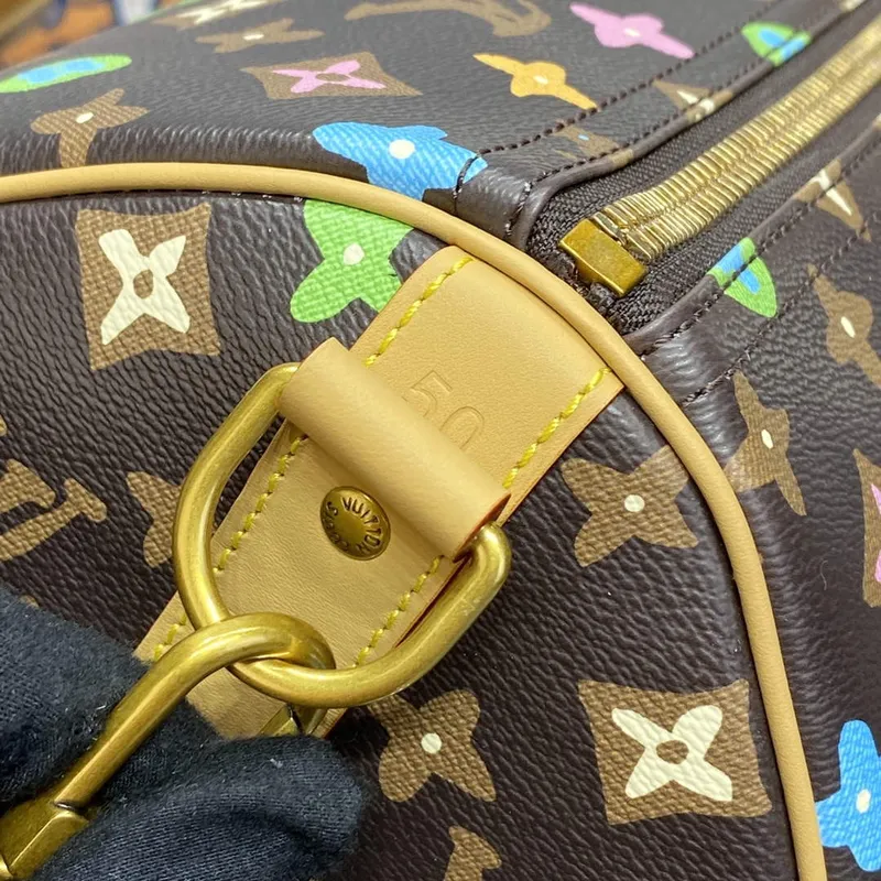 LV M24901 Louis Vuitton Keepall Bandoulière 50 Cestovní taška čokoládová