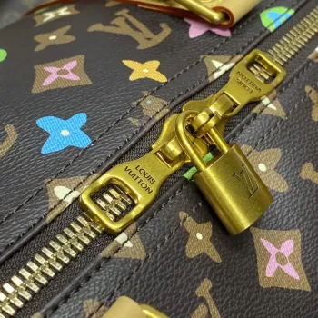 LV M24901 Louis Vuitton Keepall Bandoulière 50 Cestovní taška čokoládová