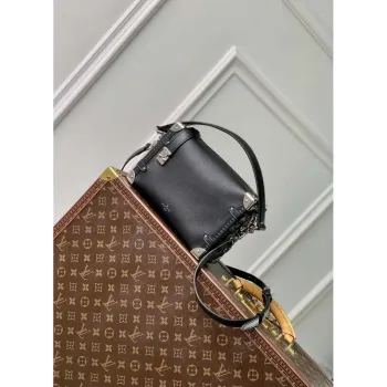 LV M25160 Louis Vuitton Boční Trunk MM Kabelka Černá