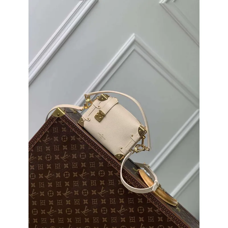 LV M23915 Louis Vuitton Boční Trunk PM Taška Křída