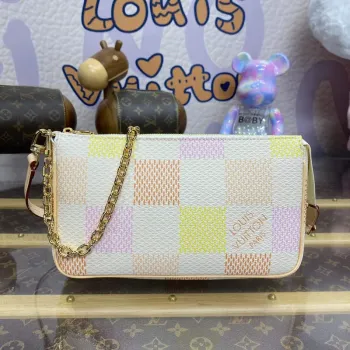 LV N40642 Louis Vuitton Pochette Accessoires Taška Broskvově Růžová