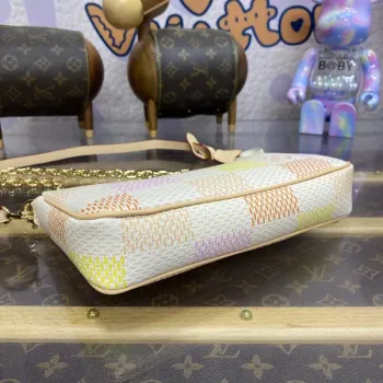 LV N40642 Louis Vuitton Pochette Accessoires Taška Broskvově Růžová