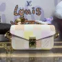 LV N40749 Louis Vuitton Pochette Métis East West Taška Broskvová