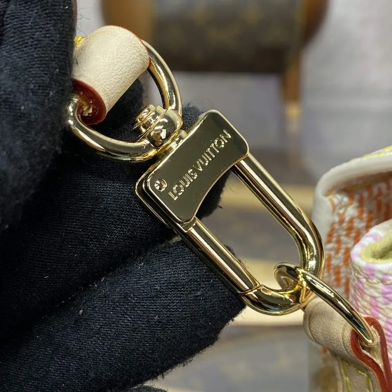 LV N40749 Louis Vuitton Pochette Métis East West Taška Broskvová