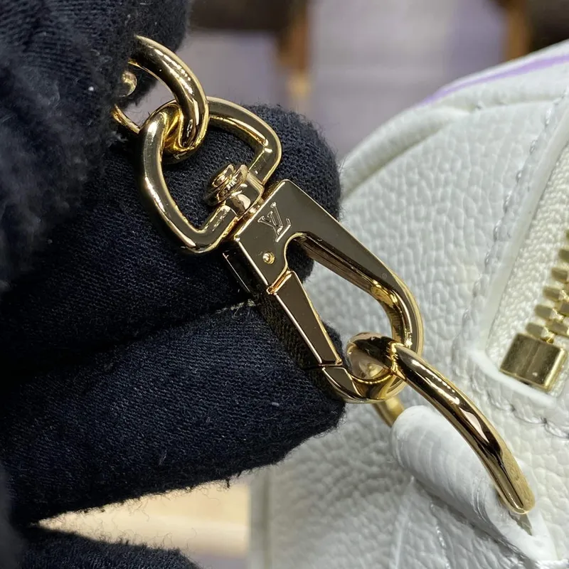 LV M46875 Louis Vuitton Speedy Bandoulière 20 Kabelka Latte White / Bubble Tea Mauve