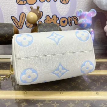 LV M46883 Louis Vuitton Speedy Bandoulière 20 Kabelka Latte/Candy Blue