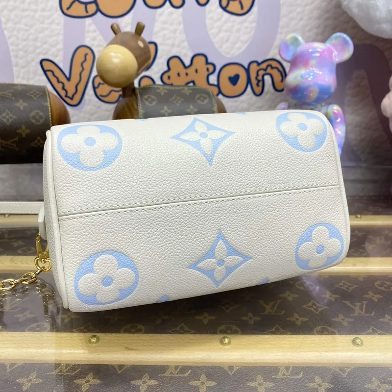 LV M46883 Louis Vuitton Speedy Bandoulière 20 Kabelka Latte/Candy Blue