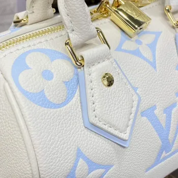 LV M46883 Louis Vuitton Speedy Bandoulière 20 Kabelka Latte/Candy Blue
