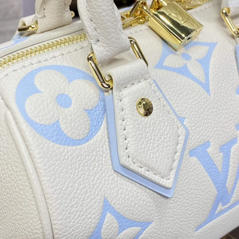 LV M46883 Louis Vuitton Speedy Bandoulière 20 Kabelka Latte/Candy Blue