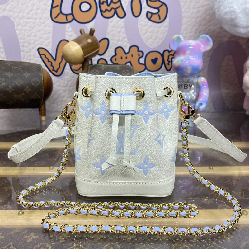 LV M82933 Louis Vuitton Nano Noé Taška Modrá