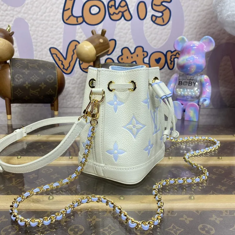 LV M82933 Louis Vuitton Nano Noé Taška Modrá