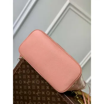 LV M45686 Louis Vuitton Neverfull MM Tote Bag Monogram Empreinte Kůže Růžová Krémová