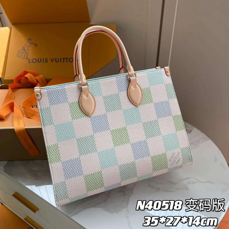 LV N40518 Louis Vuitton OnTheGo MM Taška Pistácie