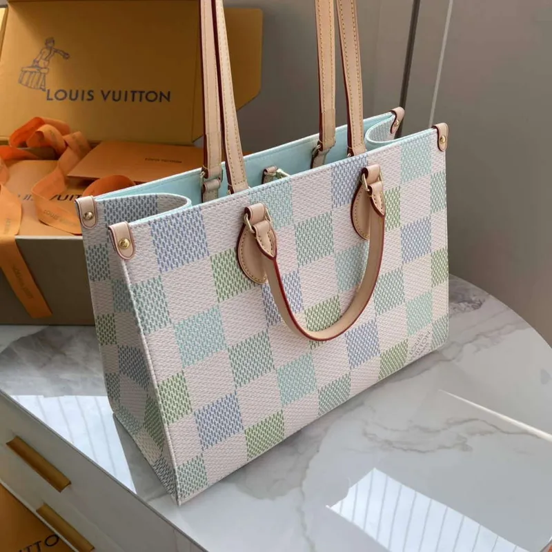 LV N40518 Louis Vuitton OnTheGo MM Taška Pistácie