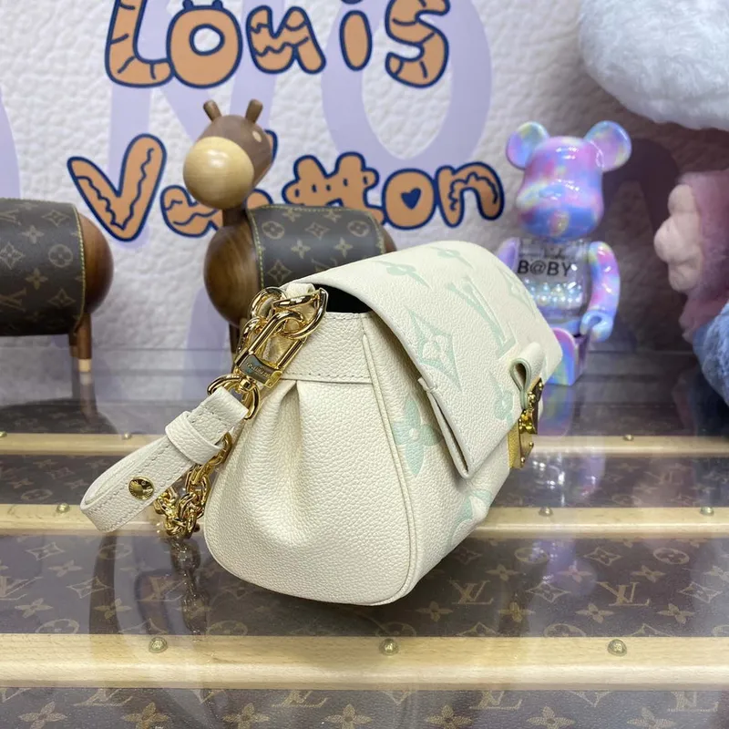 LV M46842 Louis Vuitton Favourite Bag dvoubarevná kůže Monogram Empreinte zelená
