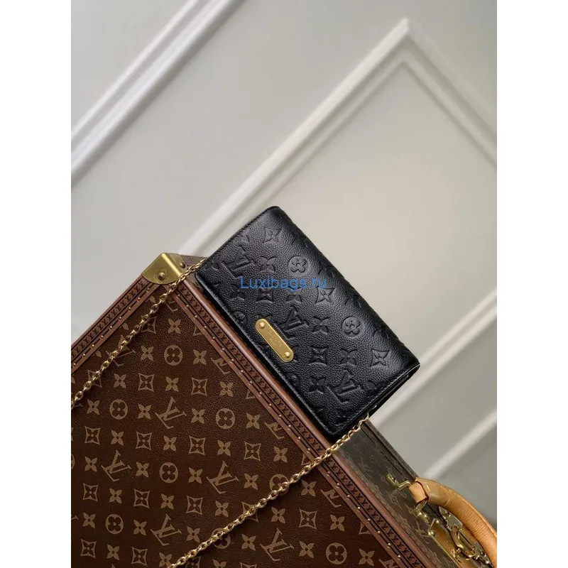 LV M46919 Kabelka Louis Vuitton Wallet On Chain Lily Černá