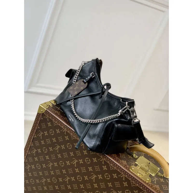 LV M24861 Louis Vuitton CarryAll Cargo PM Kabelka Černá