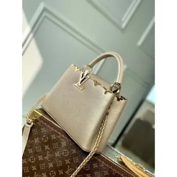 LV M22436 Louis Vuitton Capucines BB Kabelka Griotte perleťová khaki