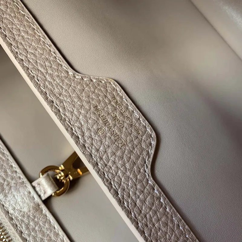 LV M22436 Louis Vuitton Capucines BB Kabelka Griotte perleťová khaki