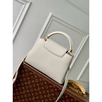 LV M23280 Louis Vuitton Capucines MM Kabelka Ledově šedá