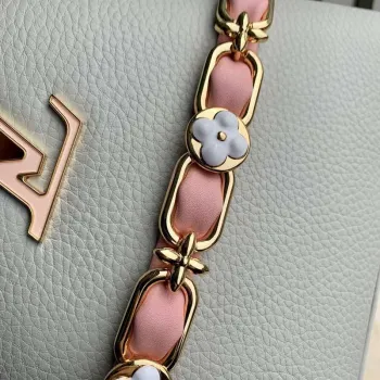 LV M23280 Louis Vuitton Capucines BB Kabelka Ledově šedá