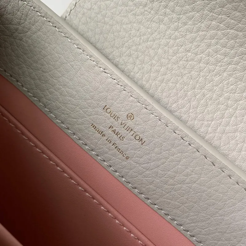 LV M23280 Louis Vuitton Capucines Mini Kabelka Ledově Šedá
