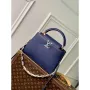 LV M23199 Louis Vuitton Capucines MM Kabelka Francouzská modrá