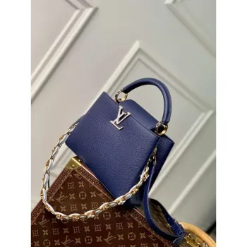 LV M23199 Louis Vuitton Capucines BB Kabelka Francouzská modrá