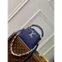 LV M23199 Louis Vuitton Capucines Mini Kabelka Francouzská Modrá