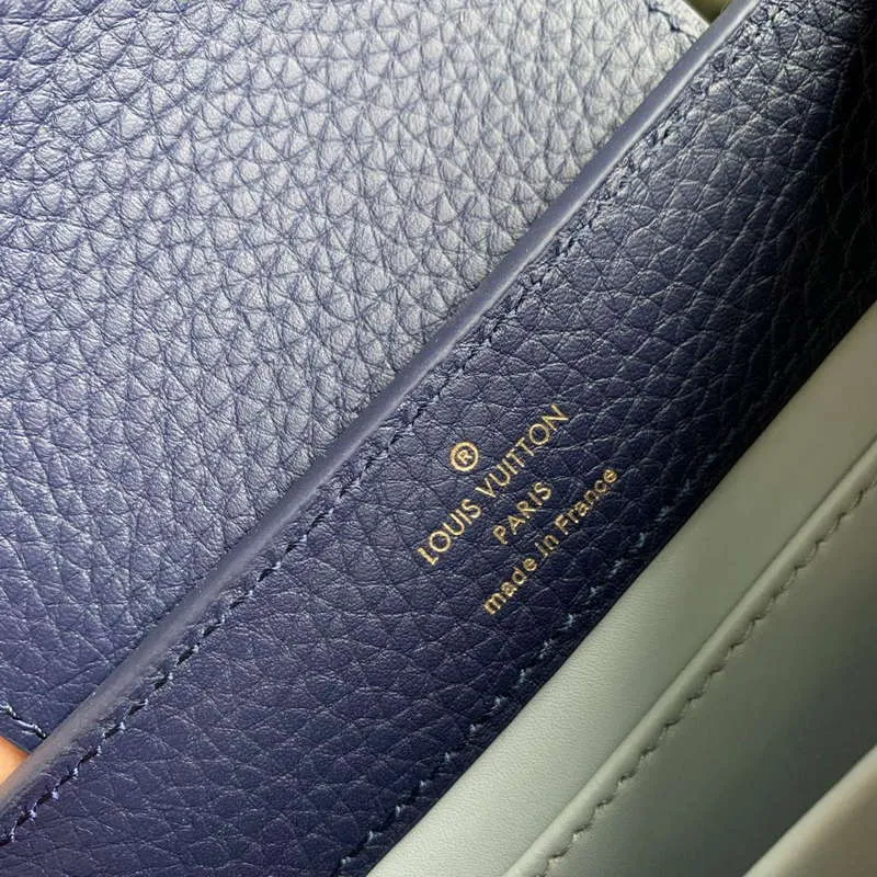LV M23199 Louis Vuitton Capucines Mini Kabelka Francouzská Modrá