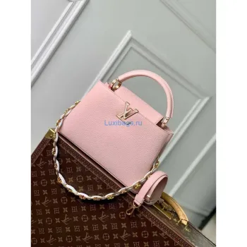 LV M23363 Louis Vuitton Capucines MM Kabelka Jasmine Pink