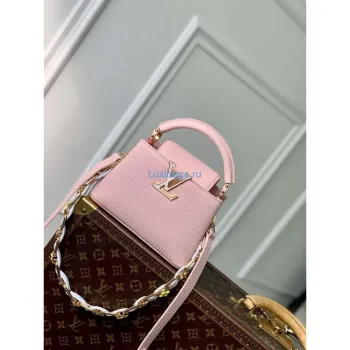 LV M23363 Louis Vuitton Capucines Mini Kabelka Jasmine Pink