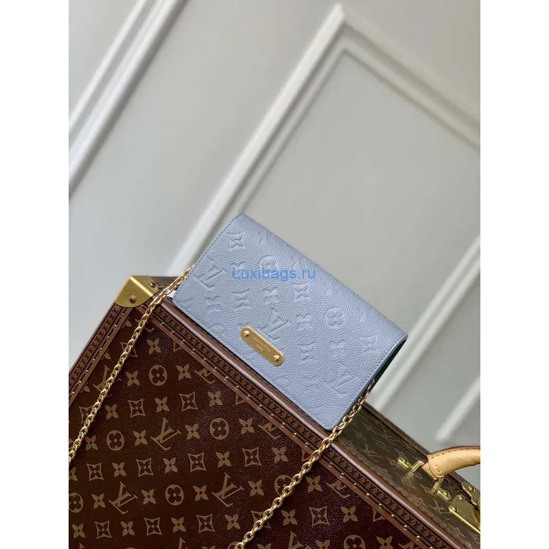 LV M83233 Peněženka na řetízku Louis Vuitton Taška Lily Modrá hodina