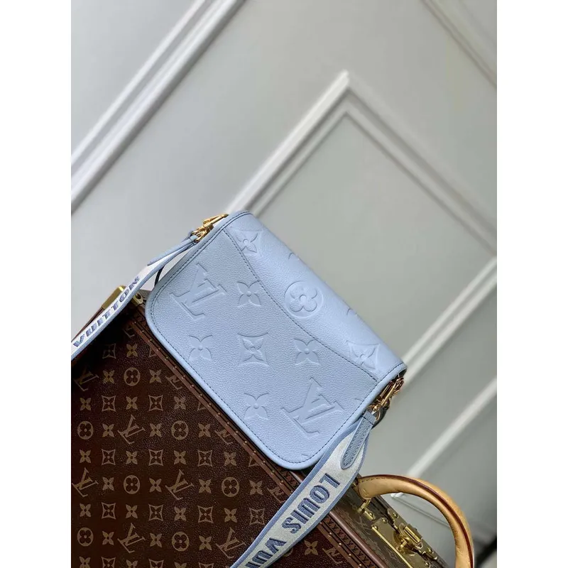 LV M46846 Louis Vuitton Diane Satchel Bag Modrá hodina