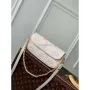 LV M82211 Louis Vuitton Peněženka na řetízku Ivy Taška Off white/růžová