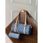 LV M46830 Louis Vuitton Papillon Kabelka Denim Modrá