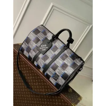 LV M23771 Louis Vuitton Keepall Bandoulière 50 Taška Modrý Měsíc