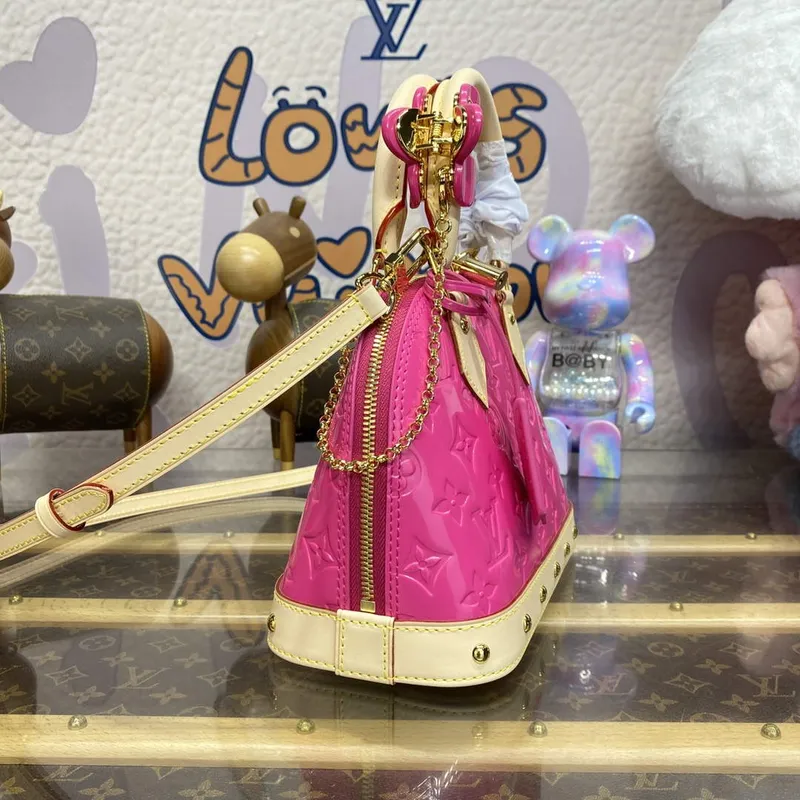 LV M24062 Louis Vuitton Alma BB Taška Neon Růžová