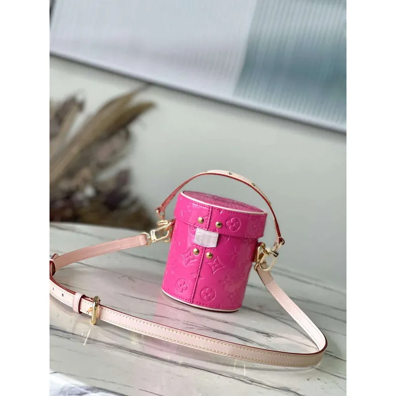 LV M24102 Louis Vuitton Astor Monogram Vernis Taška Neon Růžová