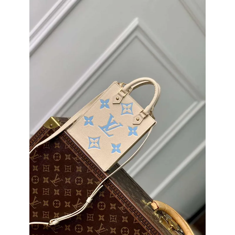 LV M81416 Louis Vuitton Petit Sac Plat Taška Modrá