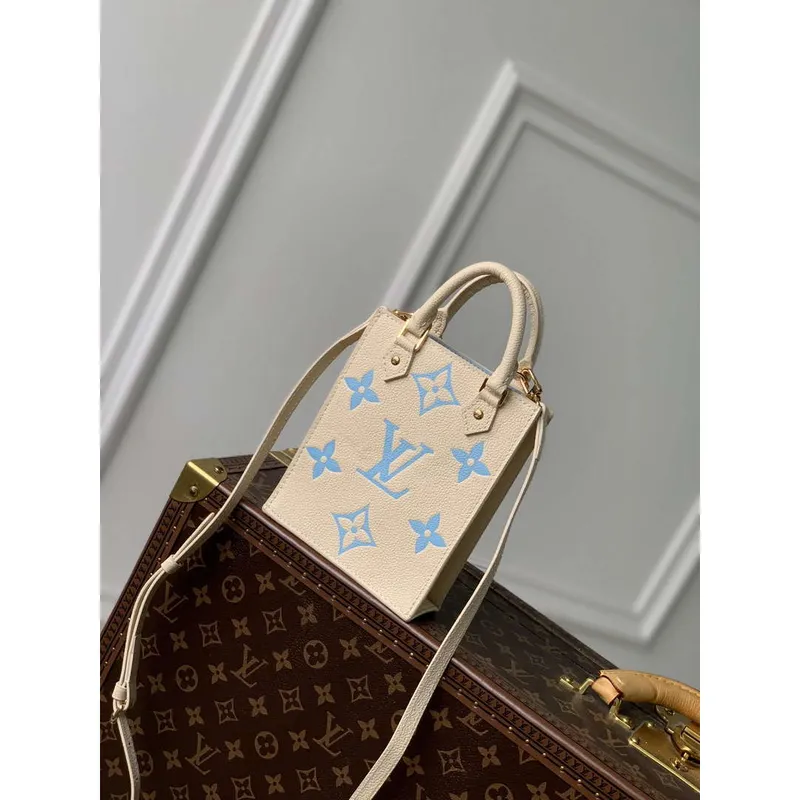 LV M81416 Louis Vuitton Petit Sac Plat Taška Modrá