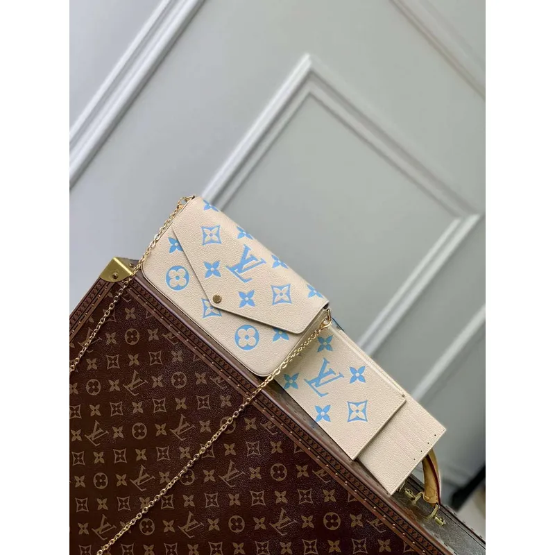 LV M82610 Louis Vuitton Pochette Félicie Taška Modrá