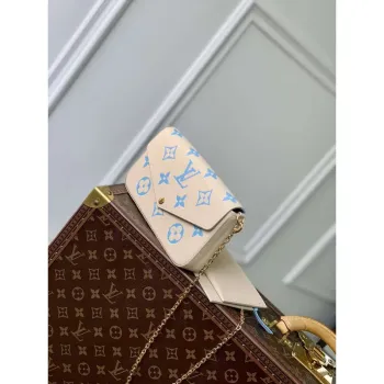 LV M82610 Louis Vuitton Pochette Félicie Taška Modrá