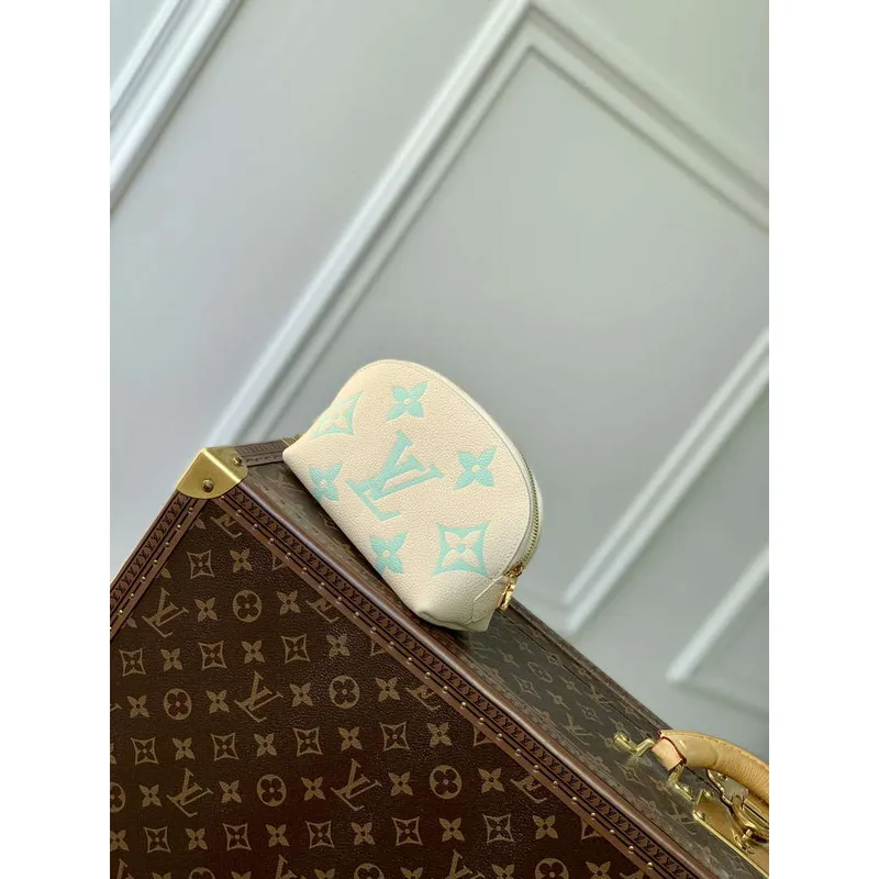 LV M45951 Louis Vuitton Pochette Cosmetique PM Matcha zelená