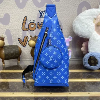 LV M31075 Louis Vuitton Duo Sling Bag Modrá