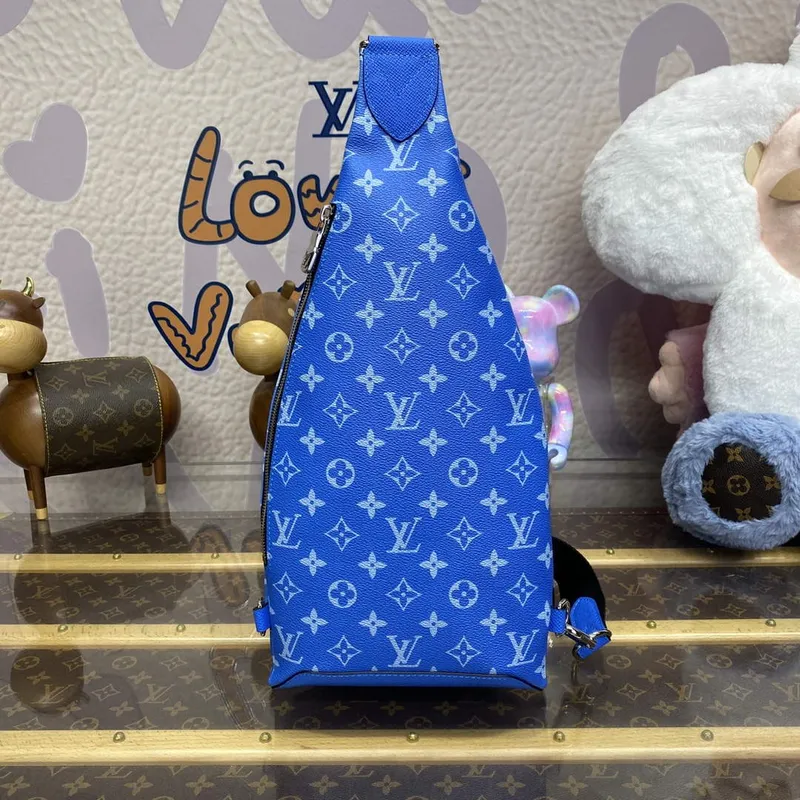 LV M31075 Louis Vuitton Duo Sling Bag Modrá