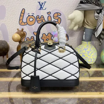 LV M23761 Louis Vuitton Alma BB Taška Černá/Bílá