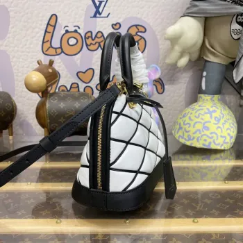 LV M23761 Louis Vuitton Alma BB Taška Černá/Bílá