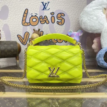LV M24186 Louis Vuitton GO 14 MM Taška Citronově žlutá