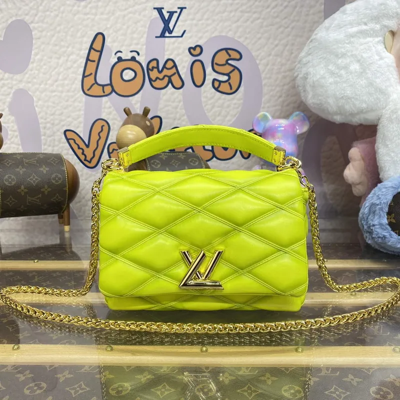 LV M24186 Louis Vuitton GO 14 MM Taška Citronově žlutá